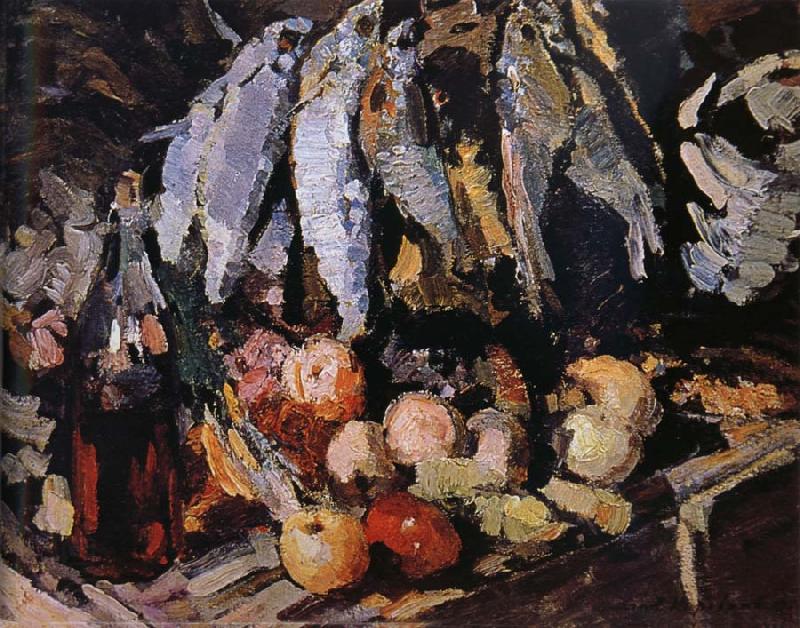 Konstantin Korovin Fish wine and fruit China oil painting art